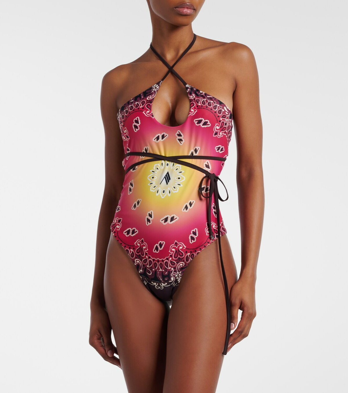 The Attico Printed swimsuit