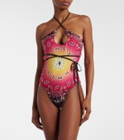 The Attico Printed swimsuit