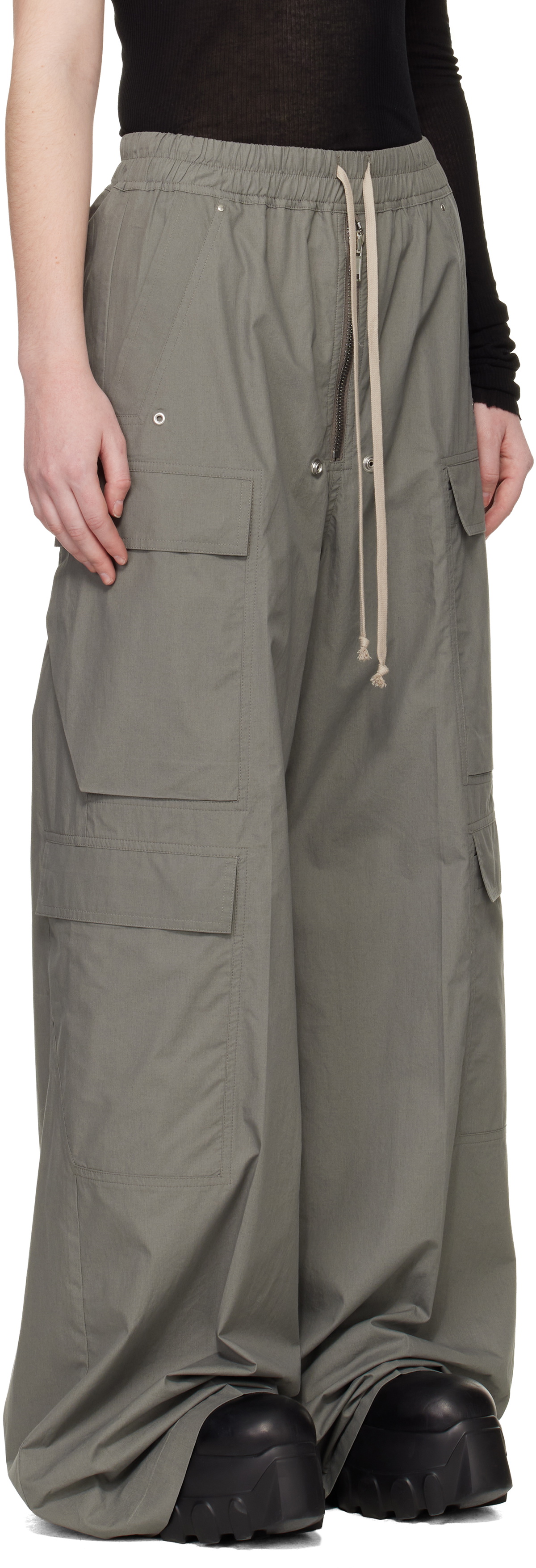 Rick Owens Khaki Temple Cargobelas Cargo Pants