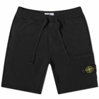 Stone Island Men's Garment Dyed Sweat Short in Black