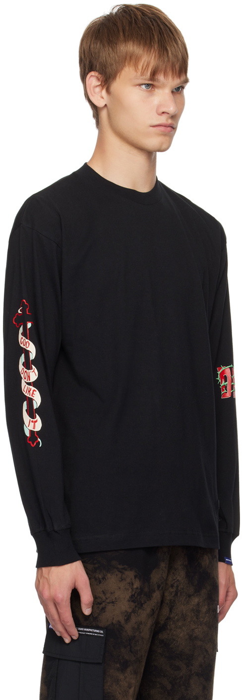 DEVÁ STATES Black Printed Long Sleeve T-Shirt