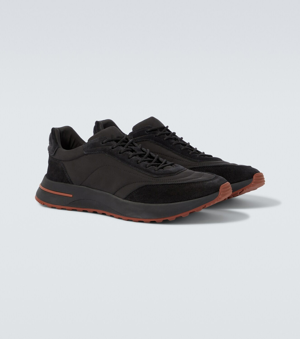 Loro Piana Week End Walk suede-trimmed sneakers