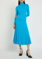 Alaïa Heart Cut-out Crepe Midi Dress Turquoise