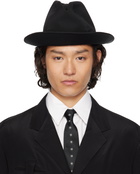 YOHJI YAMAMOTO Black Wool Gabardine Fedora