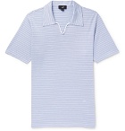 Dunhill - Striped Cotton Polo Shirt - Men - Light blue
