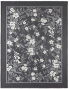 Erdem Grey & Off-White Ottoline Floral Tile Throw