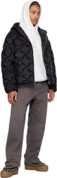 BLUEMARBLE Black Hooded Bomber Jacket
