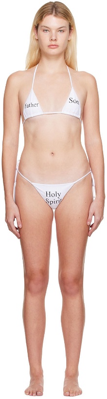 Photo: Praying SSENSE Exclusive White Holy Trinity Bikini