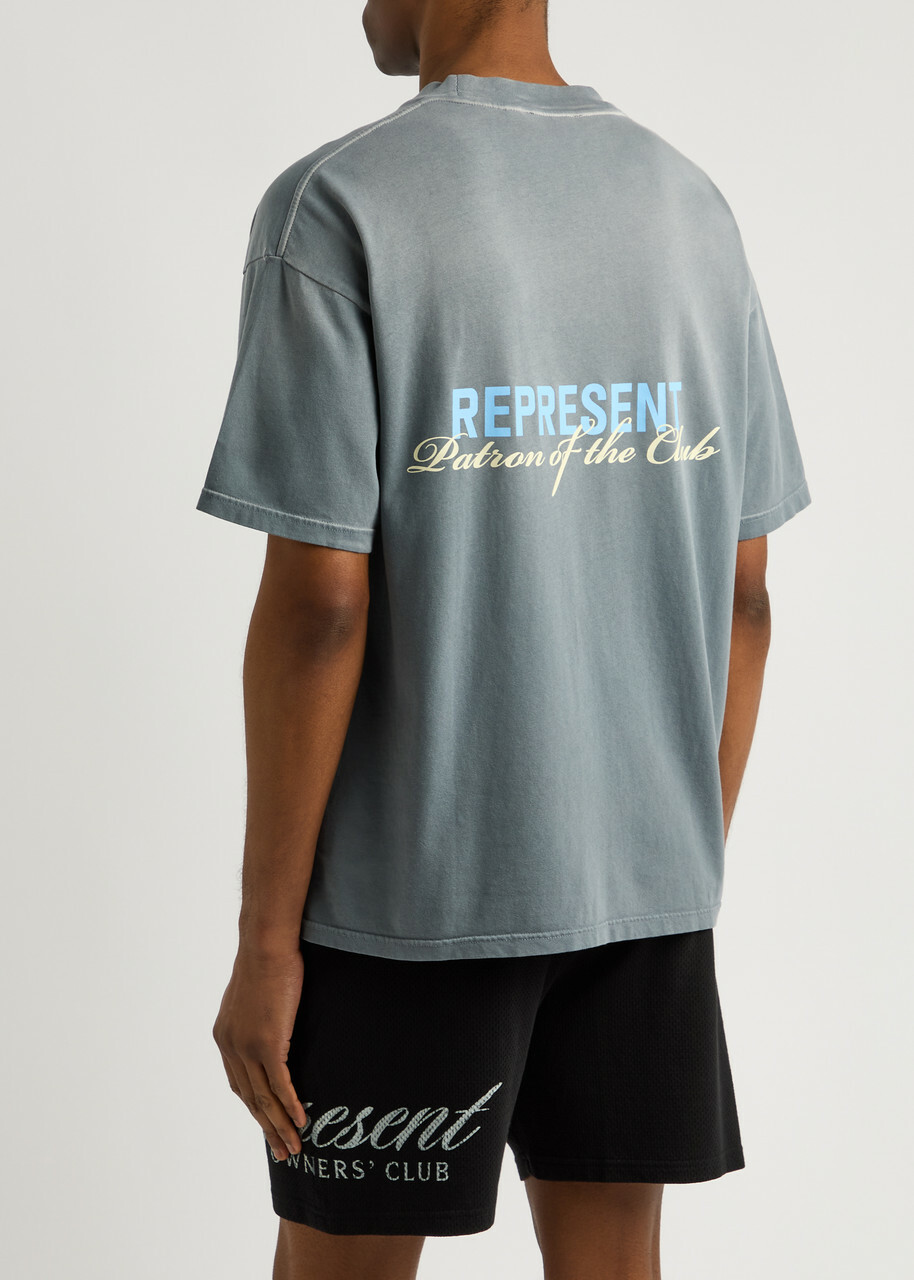 Represent Patron Of The Club Cotton T-shirt Grey Represent