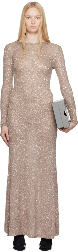 Photo: Balenciaga Beige Sequin Maxi Dress