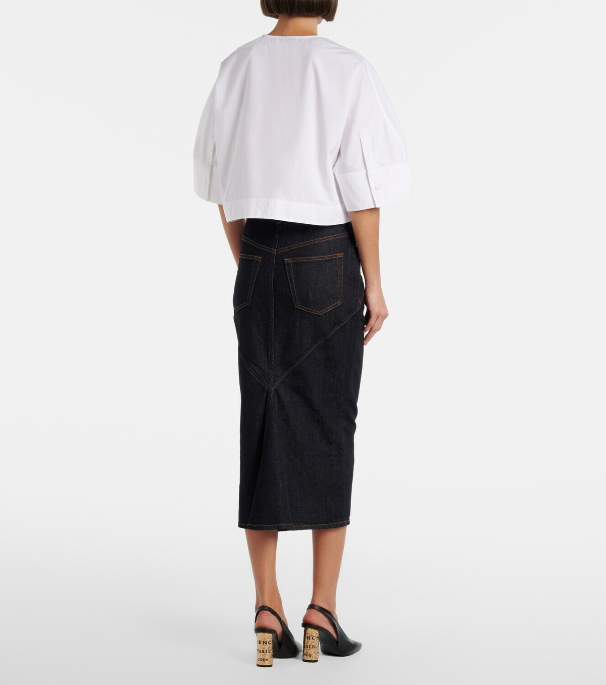 Givenchy Denim midi skirt