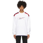 Reebok Classics White Classic Team Sports Crew Sweatshirt