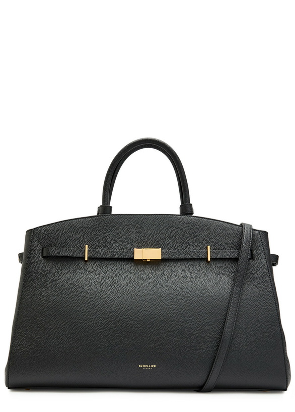 Photo: Demellier The Hudson Grained Leather top Handle bag - Black - One Size