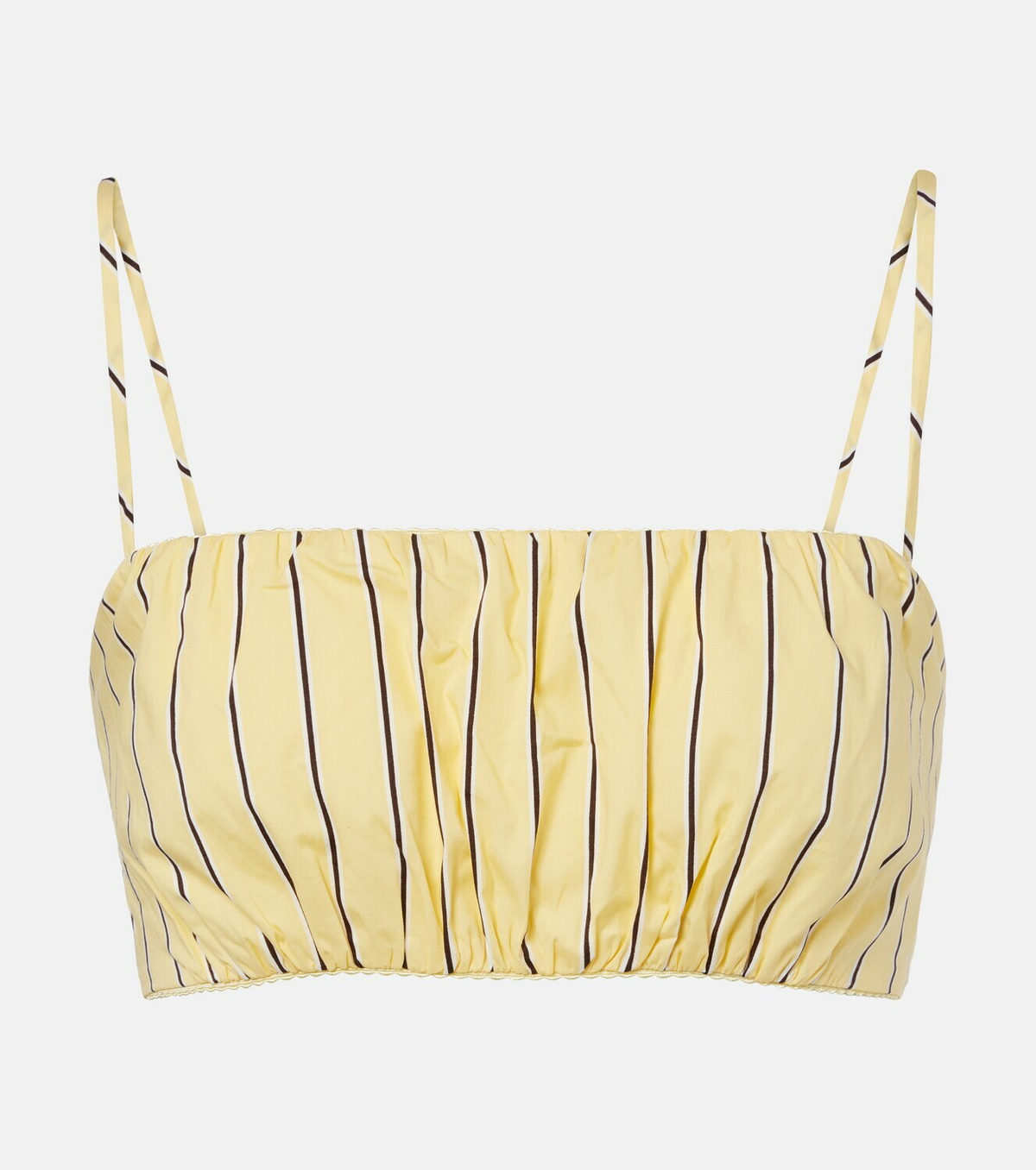 Staud Fiore striped cotton crop top