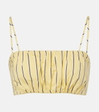 Staud Fiore striped cotton crop top