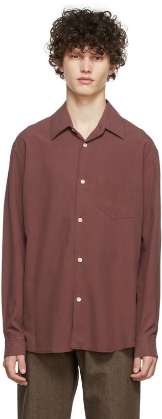 Photo: Our Legacy Burgundy Silk Shirt