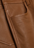 Joseph Duke Straight-leg Leather Trousers Rust