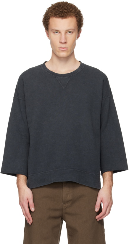 Photo: visvim Black Jumbo SB 3/4 DMGD Sweatshirt
