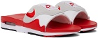 Nike Red & White Air Max 1 Slide Sandals