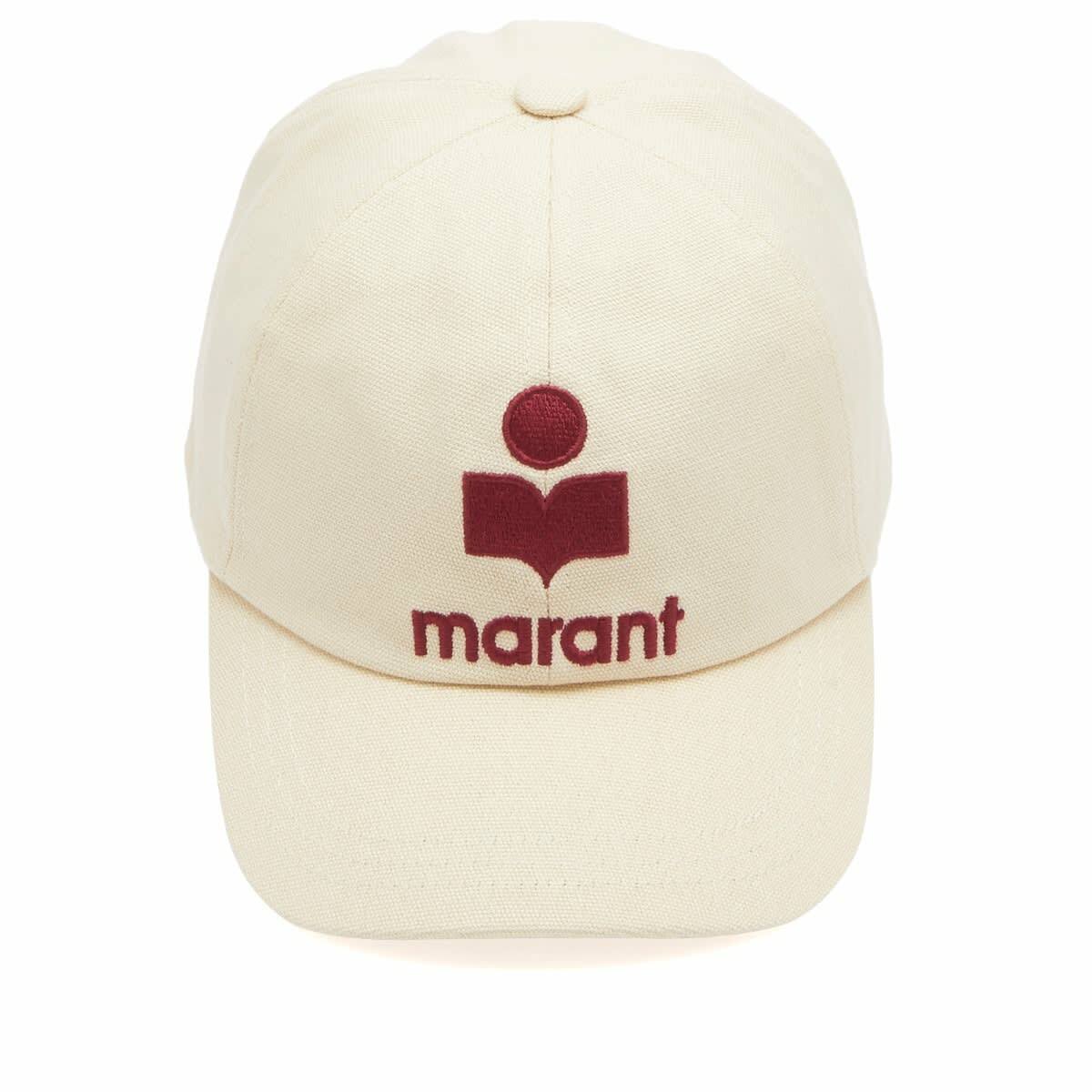 Isabel Marant Men's Tyron Logo Cap in Ecru/Red