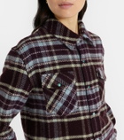 God's True Cashmere Plaid cashmere shirt with emeralds