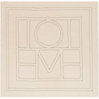 TOTEME Off-White Embroidered Monogram Silk Scarf