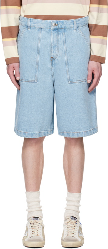 Photo: Maison Kitsuné Blue Workwear Denim Shorts