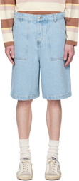 Maison Kitsuné Blue Workwear Denim Shorts