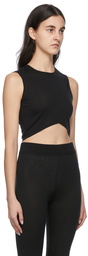 Le Kasha Black Sete Cashmere Cropped Top