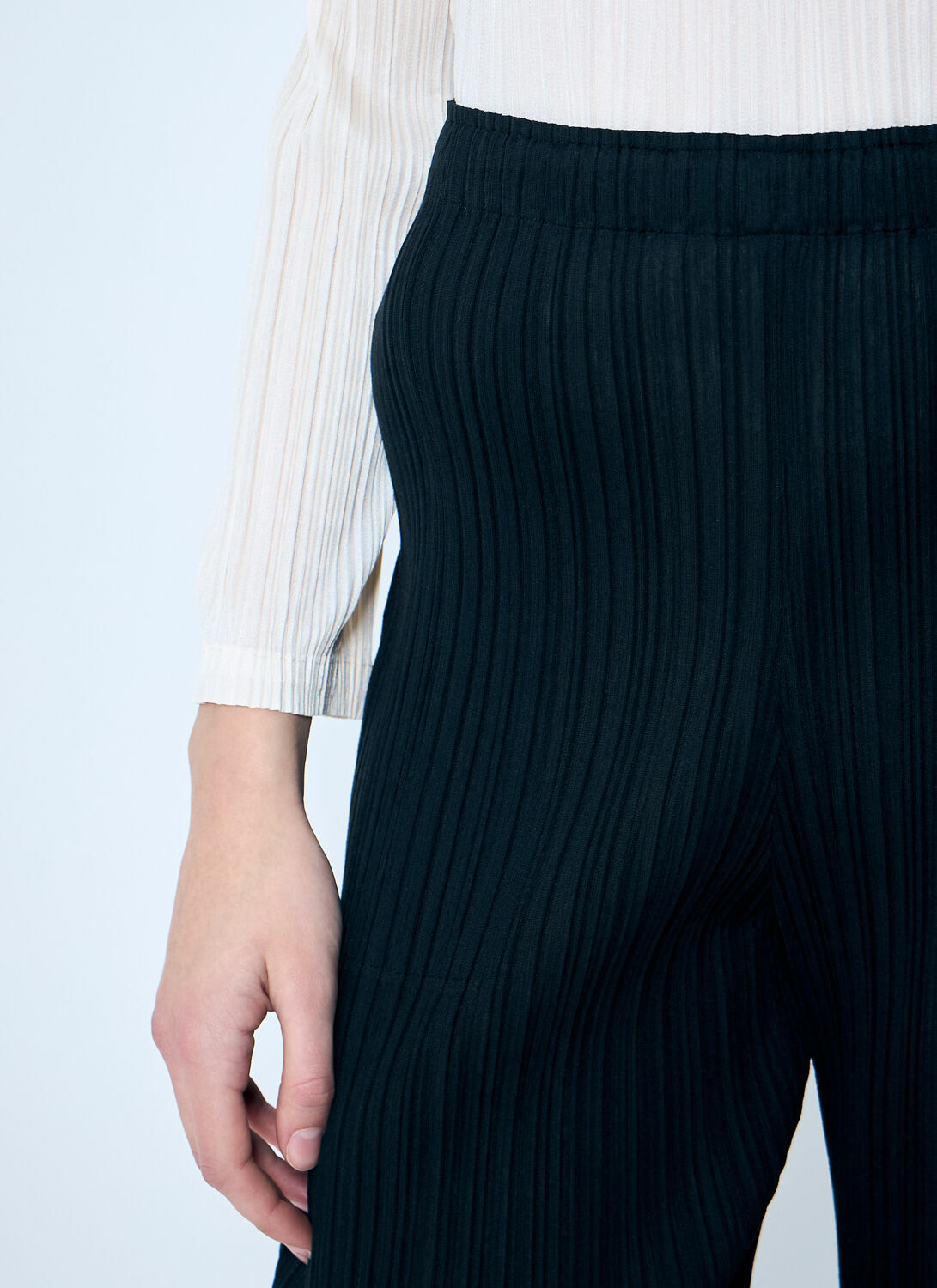 Pleats Please Issey Miyake Pleated Cropped Pants