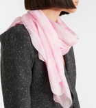 McQueen Printed silk scarf
