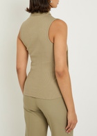 Lemaire Scarf-effect Cotton-blend top Sage