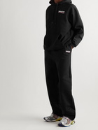 Balenciaga - Logo-Embroidered Cotton-Jersey Sweatpants - Black