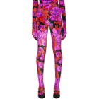 Richard Quinn Red Floral Leggings