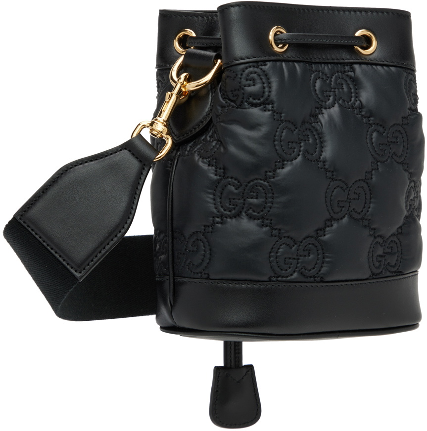 バッグ・カバンその他 GUCCI GG Emblem leather bucket bag BLACK/BLACK GG Emblem small bucket bag in black leather | GUCCI® US