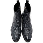 Giuseppe Zanotti Grey Python Seba Boots