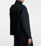 Sacai Paneled twill zip-up sweatshirt