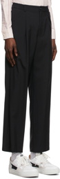 AMI Alexandre Mattiussi Black Wool Trousers