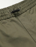 Moncler - Straight-Leg Cotton-Blend Gabardine Shorts - Green