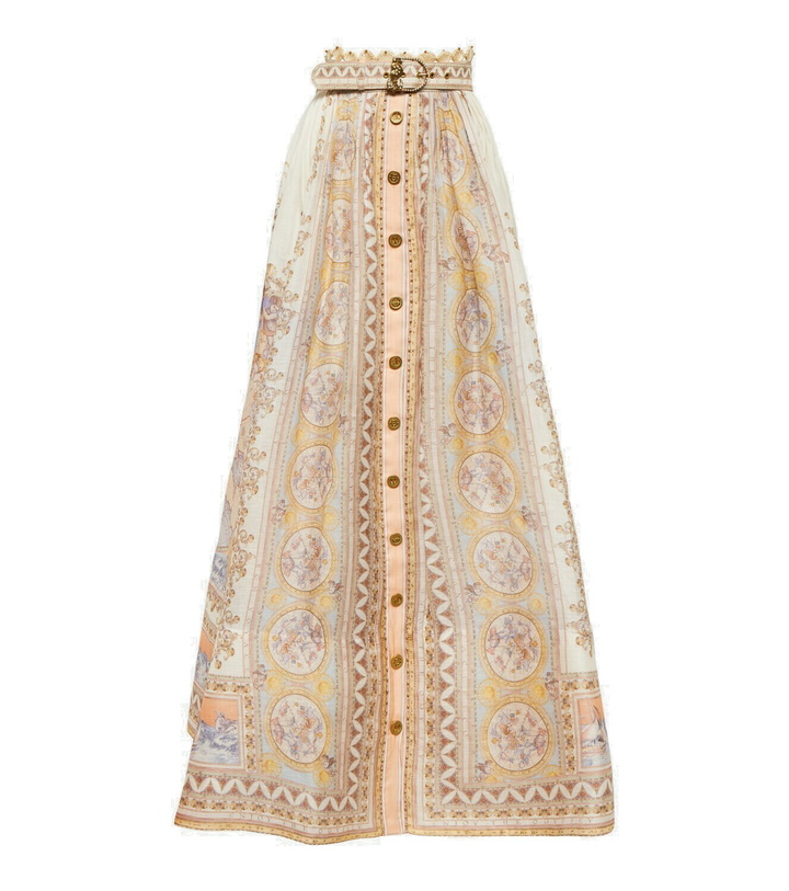 Photo: Zimmermann - High Tide silk linen maxi skirt