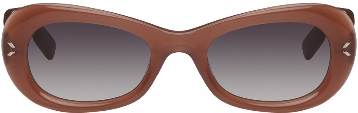 Photo: MCQ Orange Oval Sunglasses