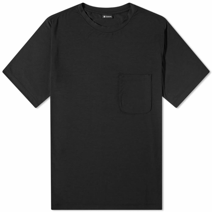 Photo: Goldwin Men's Graphic T-Shirt in Black/Smoke Blue