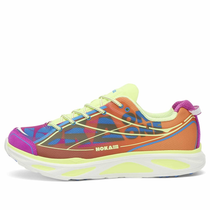 Photo: Hoka One One Huaka Pro Sneaker in Fuchsia/Neon Yuzu