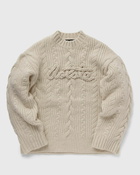 Rotate Birger Christensen Cable Knit Logo Sweater White - Womens - Pullovers