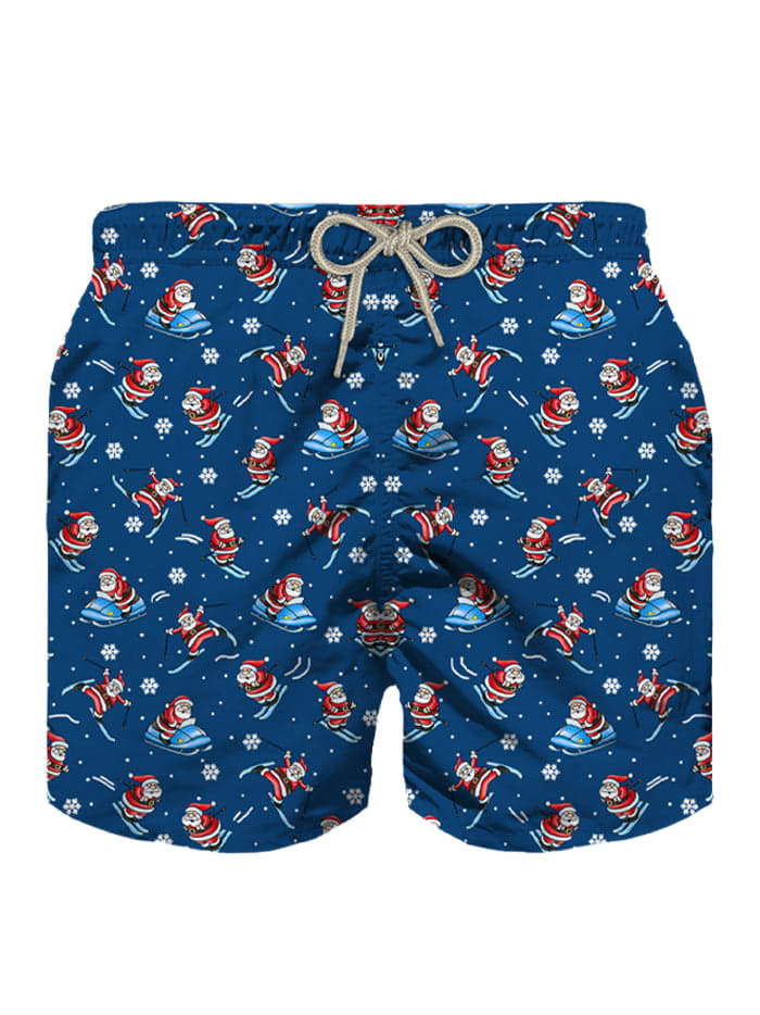 MC2 Saint Barth Man Light Fabric Swim Shorts With Happy