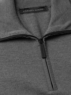 Canada Goose - Stormont Slim-Fit CORDURA-Trimmed Merino Wool Half-Zip Sweater - Gray