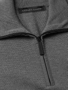 Canada Goose - Stormont Slim-Fit CORDURA-Trimmed Merino Wool Half-Zip Sweater - Gray