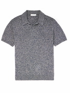 Mr P. - Cotton and Linen-Blend Polo Shirt - Blue