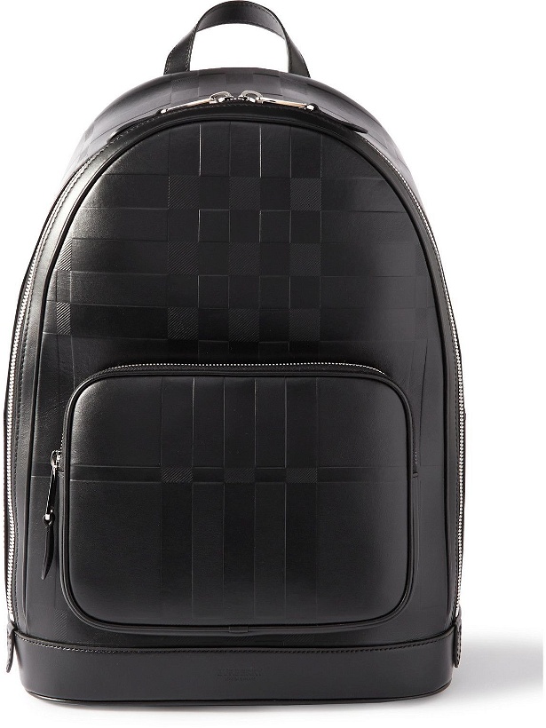 Photo: Burberry - Check-Embossed Leather Backpack