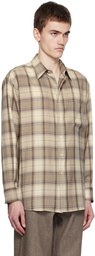 AURALEE Brown Check Shirt